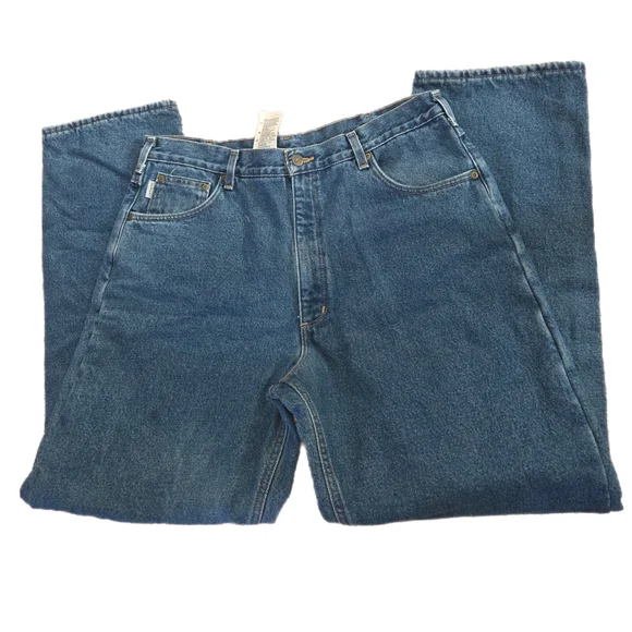 Vintage Carhartt Men's Relaxed Fit, Fleeced Lined Denim Jeans Size 38×32 - Picture 4 of 8
